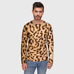 Лонгслив мужской Леопард, цвет: 3D-принт — фото 2