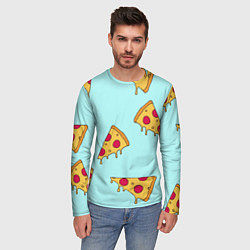 Лонгслив мужской Ароматная пицца, цвет: 3D-принт — фото 2