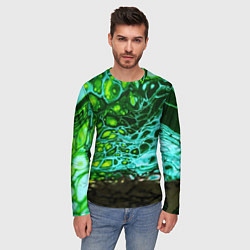 Лонгслив мужской Кислотные разводы краски, цвет: 3D-принт — фото 2