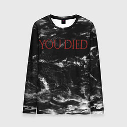 Лонгслив мужской YOU DIED, цвет: 3D-принт