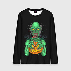 Лонгслив мужской Halloween Zombie, цвет: 3D-принт