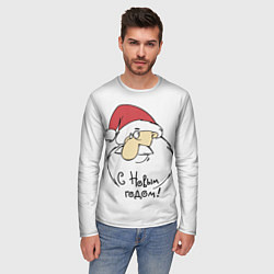 Лонгслив мужской С Новым годом!, цвет: 3D-принт — фото 2