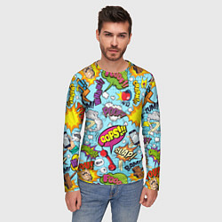 Лонгслив мужской Комиксы, цвет: 3D-принт — фото 2
