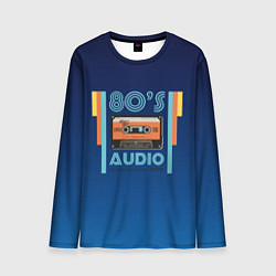 Лонгслив мужской 80s audio tape, цвет: 3D-принт