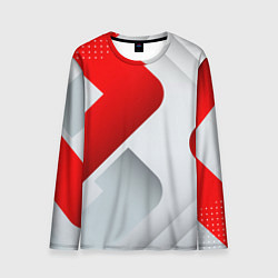 Мужской лонгслив 3D SPORT STYLE RED WHITE