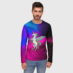 Лонгслив мужской Единорог Unicorn Z, цвет: 3D-принт — фото 2