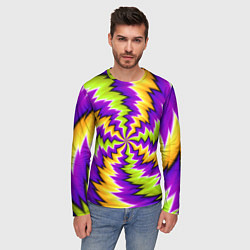 Лонгслив мужской ЛЕДЕНЕЦ КОНФЕТА КАРАМЕЛЬ, цвет: 3D-принт — фото 2