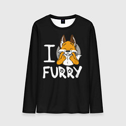 Лонгслив мужской I love furry, цвет: 3D-принт