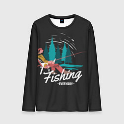 Лонгслив мужской Рыбалка Fishing, цвет: 3D-принт