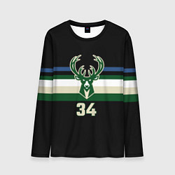 Мужской лонгслив Milwaukee Bucks форма Яннис Адетокумбо