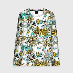 Мужской лонгслив Абстрактный современный узор в стиле граффити