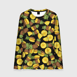 Лонгслив мужской Ананасы, цвет: 3D-принт