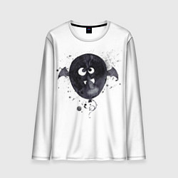 Мужской лонгслив Шарик-летайка белый, полиэстер
