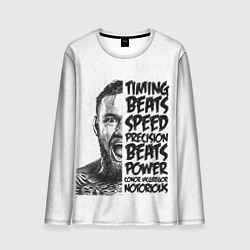 Лонгслив мужской Timing beats speed precision beats power, цвет: 3D-принт