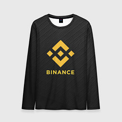 Лонгслив мужской БИНАНС ЛОГО CARBON BINANCE LOGO, цвет: 3D-принт