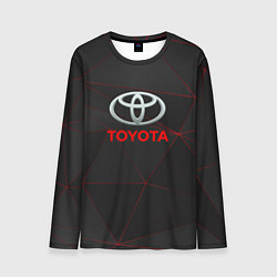 Лонгслив мужской Toyota Тонкие линии неона, цвет: 3D-принт