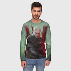 Лонгслив мужской ВЕДЬМАК THE WITCHER ГЕРАЛЬТ С МЕЧОМ, цвет: 3D-принт — фото 2
