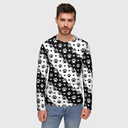 Лонгслив мужской Следы от Лап, цвет: 3D-принт — фото 2