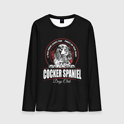 Лонгслив мужской Кокер-Спаниель Cocker Spaniel, цвет: 3D-принт
