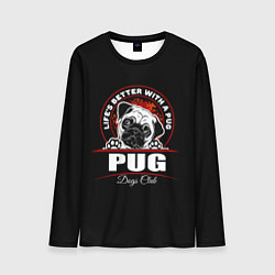 Мужской лонгслив Мопс Pug