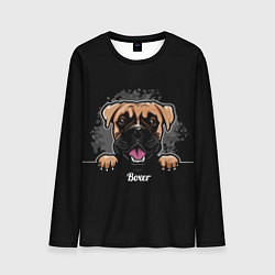 Лонгслив мужской Боксёр Boxer, цвет: 3D-принт