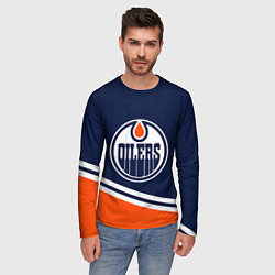 Лонгслив мужской Edmonton Oilers Эдмонтон Ойлерз, цвет: 3D-принт — фото 2