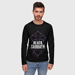 Лонгслив мужской Black Sabbat Cross, цвет: 3D-принт — фото 2