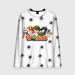 Лонгслив мужской Wormsчервяки, цвет: 3D-принт