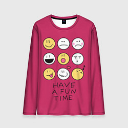 Лонгслив мужской Have a fun time веселись, цвет: 3D-принт