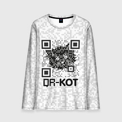 Лонгслив мужской QR код котик, цвет: 3D-принт