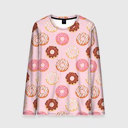 Лонгслив мужской Pink donuts, цвет: 3D-принт