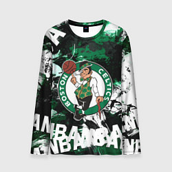 Лонгслив мужской Бостон Селтикс , Boston Celtics, цвет: 3D-принт