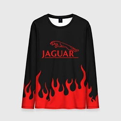 Лонгслив мужской Jaguar, Ягуар огонь, цвет: 3D-принт