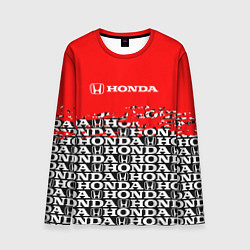 Лонгслив мужской Honda - Pattern, цвет: 3D-принт