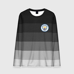Лонгслив мужской Манчестер Сити, Manchester City, Серый градиент, цвет: 3D-принт