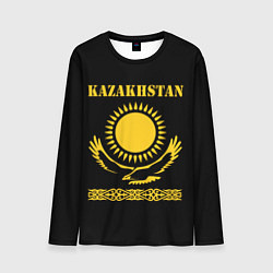 Лонгслив мужской KAZAKHSTAN Казахстан, цвет: 3D-принт