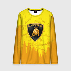 Мужской лонгслив Lamborghini pattern gold