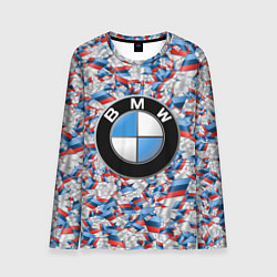 Лонгслив мужской BMW M PATTERN LOGO, цвет: 3D-принт