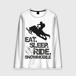 Мужской лонгслив EAT SLEEP RIDE SNOWMOBILE