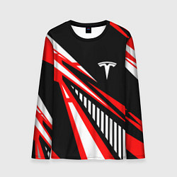 Лонгслив мужской ТЕСЛА - RED SPORT, цвет: 3D-принт