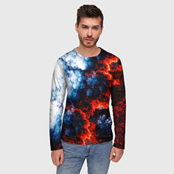 Лонгслив мужской 3D ЯДЕРНЫЙ КОСМИЧЕСКИЙ ВЗРЫВ ОГОНЬ, цвет: 3D-принт — фото 2