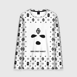 Лонгслив мужской Узор White Phantom Ski Mask Dope Street Market, цвет: 3D-принт