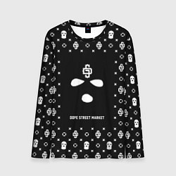Мужской лонгслив Узор Black Phantom Ski Mask Dope Street Market