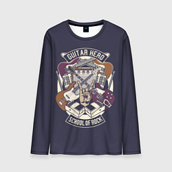 Лонгслив мужской Гитарист Рок Музыкант, цвет: 3D-принт