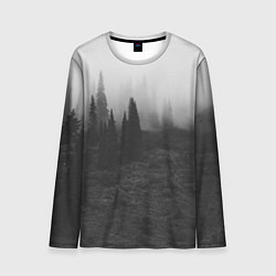 Лонгслив мужской Туманный лес - туман, цвет: 3D-принт