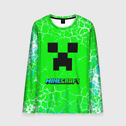 Лонгслив мужской Minecraft зеленый фон, цвет: 3D-принт