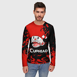 Лонгслив мужской Cuphead монстр чашечка, цвет: 3D-принт — фото 2