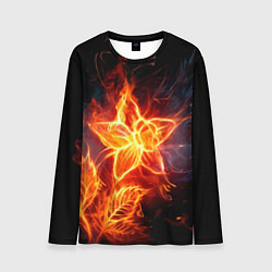 Лонгслив мужской Flower Neon Fashion 2035 Flame, цвет: 3D-принт