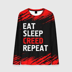 Мужской лонгслив Eat Sleep Creed Repeat - Краски