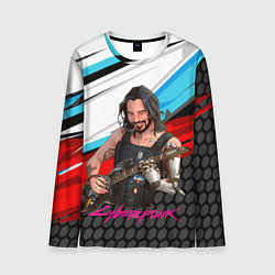 Мужской лонгслив Cyberpunk2077 Johnny с гитарой